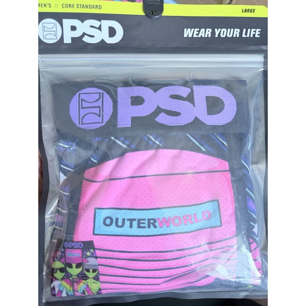 PSD Boxer Briefs Large (36-38) Outer World Men's Underwear One Pack